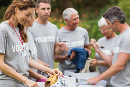 happy volunteers