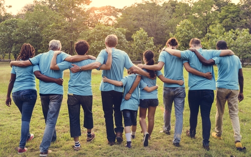 group of volunteers