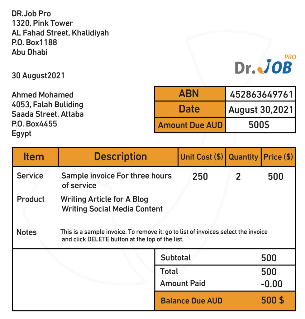 What to Include in Your Freelancing Invoice