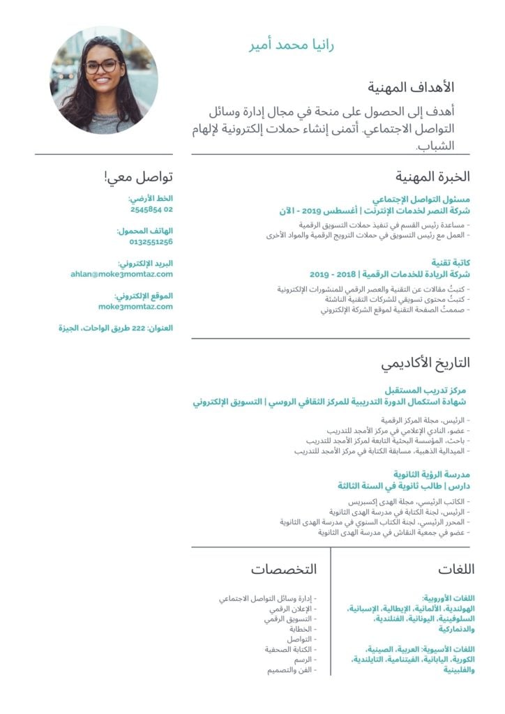 Arabic CV Templates