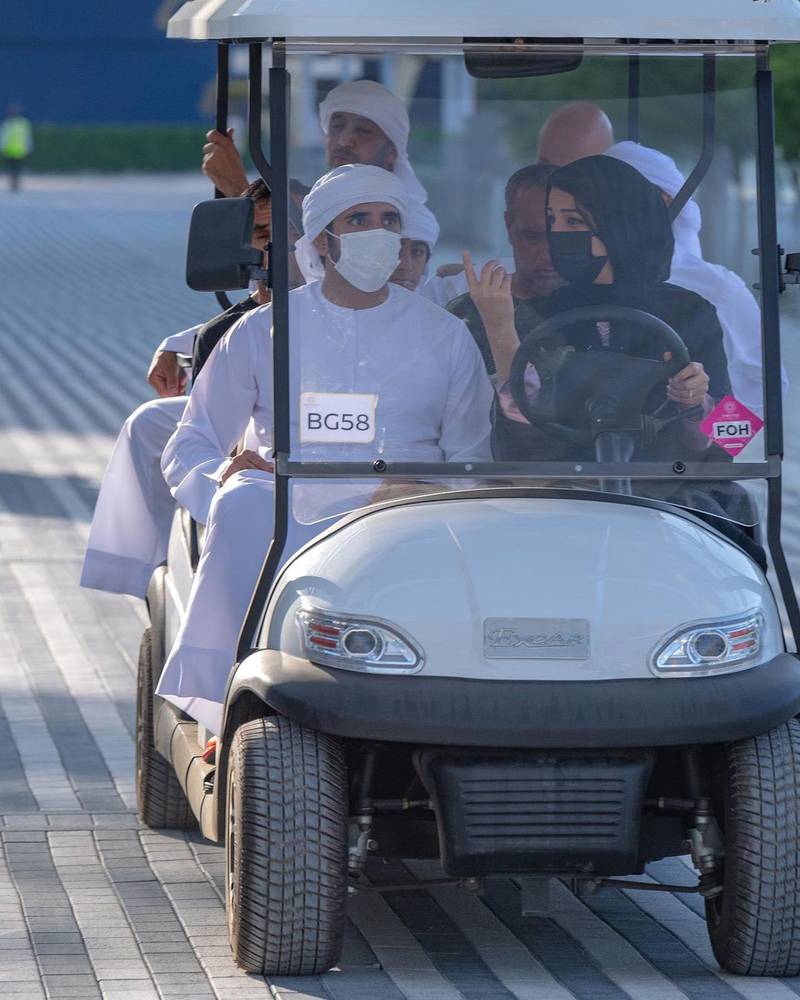 شيخ حمدان بن محمد في زيارة لاكسبو 2020 دبي
