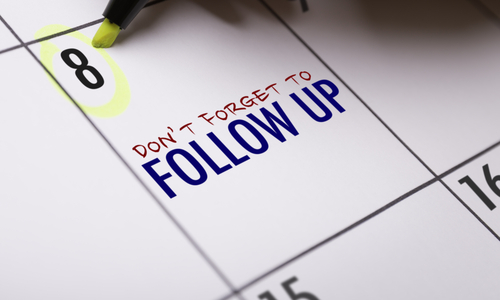Utilize The Follow Up Strategy