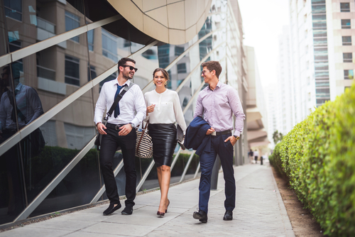 Walk around the building or take a walk outside