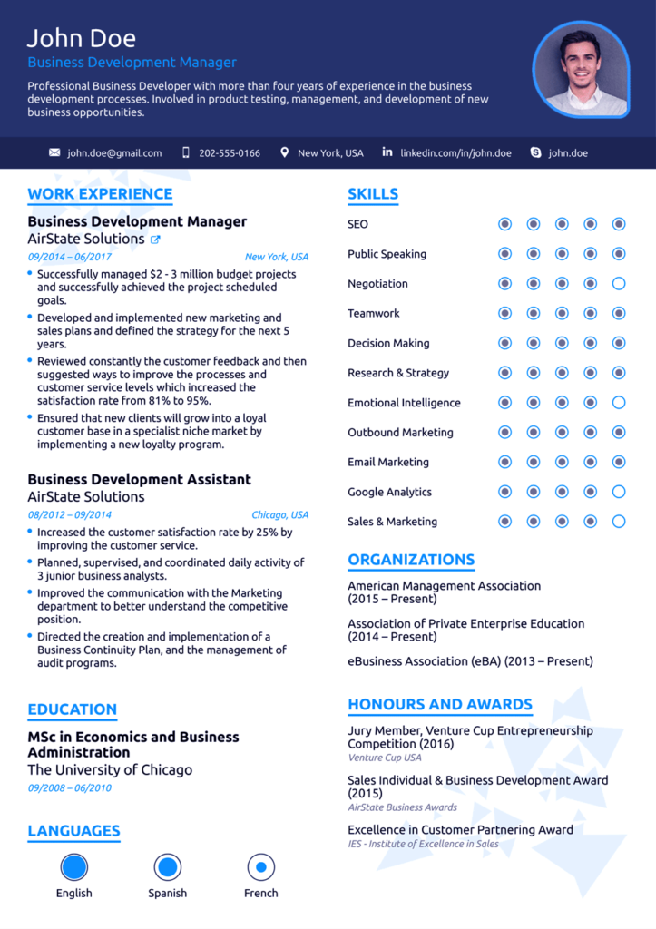 Creative Positions Simple One-Page Resume Template