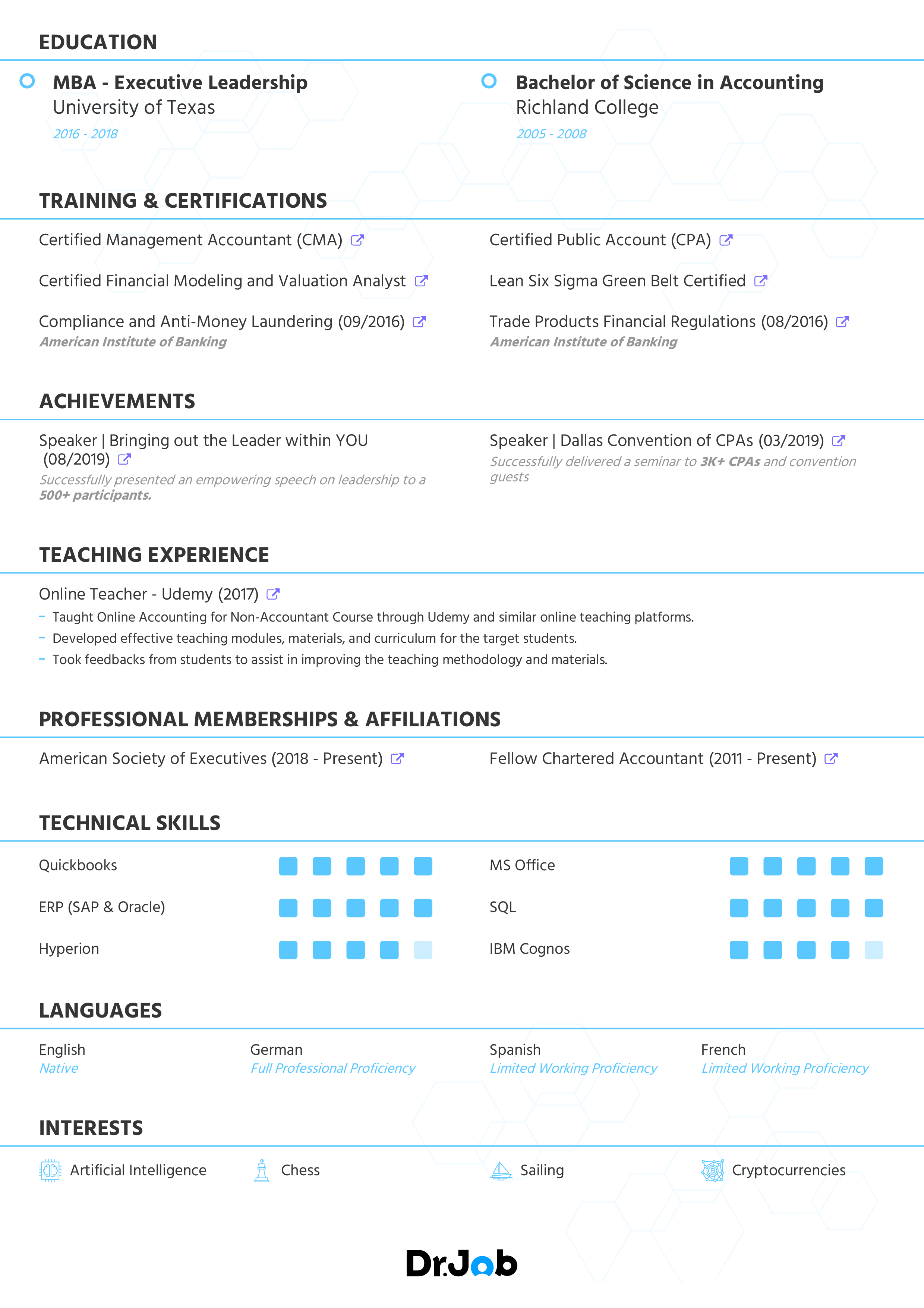 Accountant CV Sample