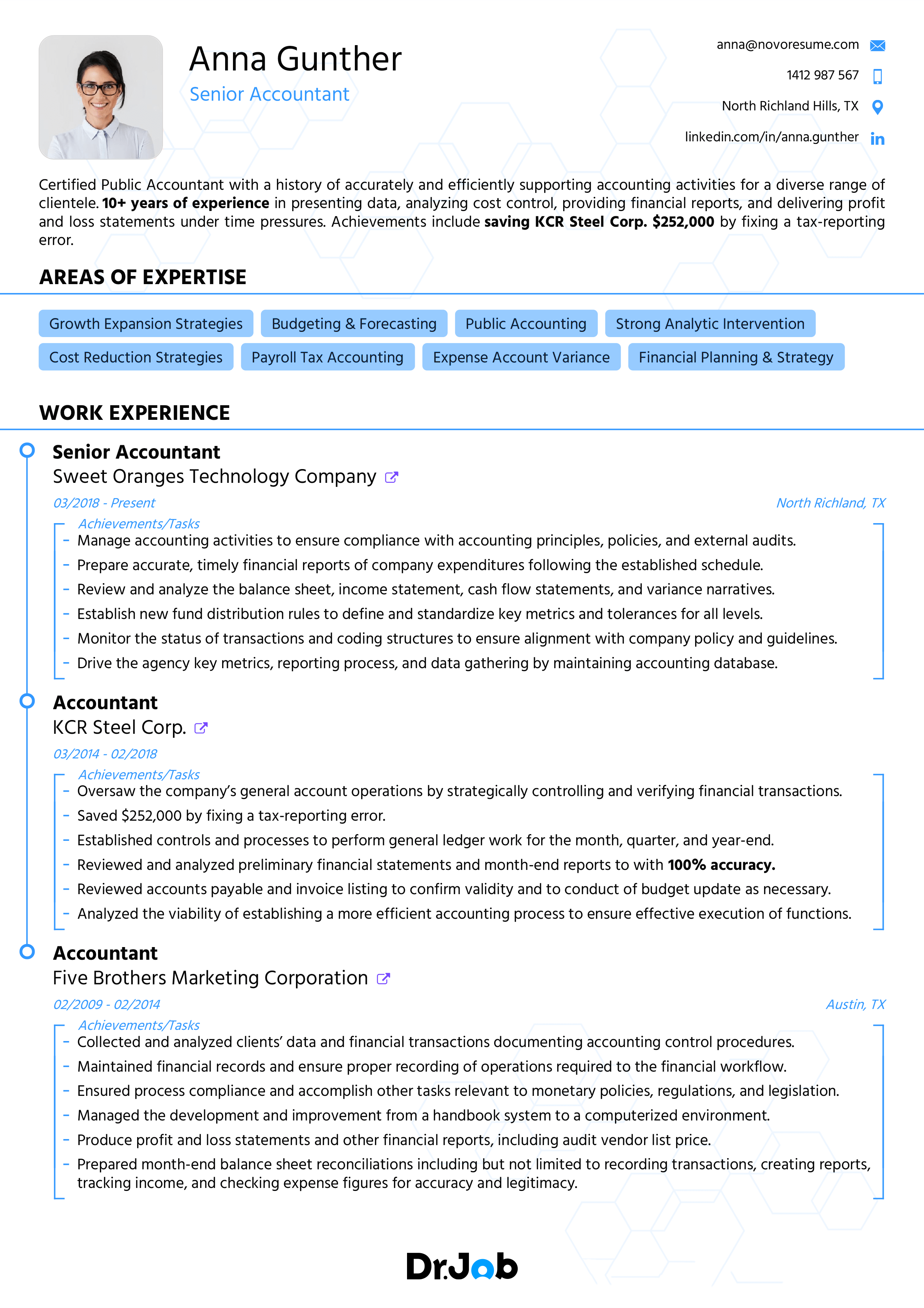 Accountant CV Sample