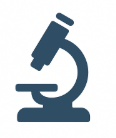 Minimalist flat-vector icon representing biomedical engineering, designed in Dr. Job brand colors