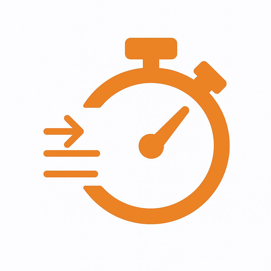 Minimalist flat-design illustration representing Denmark’s Fast-Track Scheme, showing accelerated hiring and visa processing for highly skilled foreign professionals