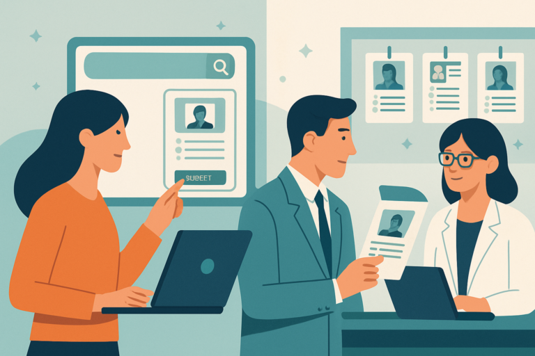 Professional receiving a job offer in a modern office