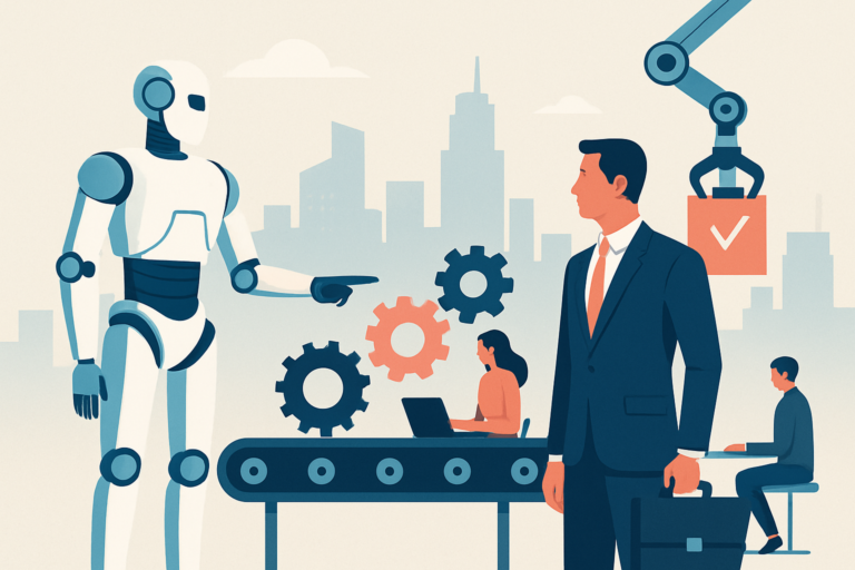 Industrial AI robot demonstrating automation