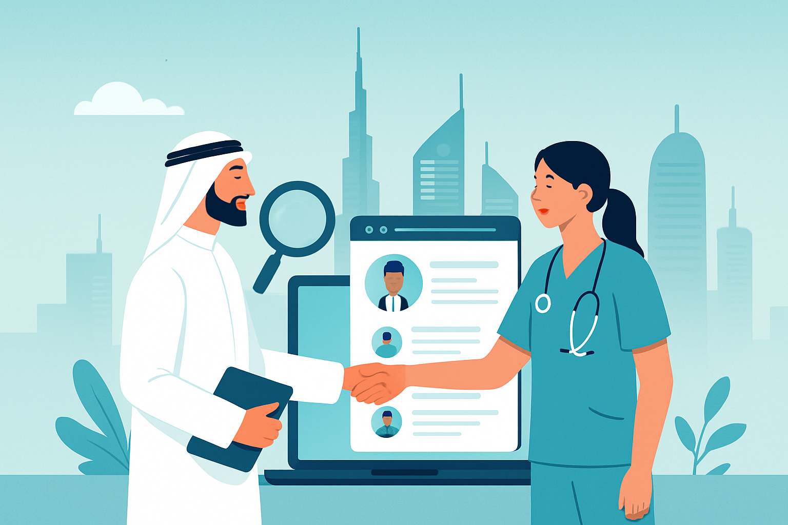 Professional receiving a job offer in a modern office