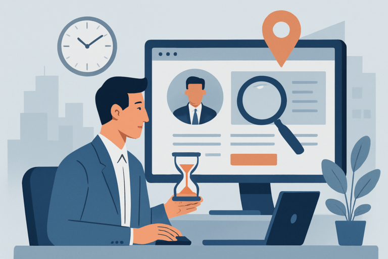Professional receiving a job offer in a modern office