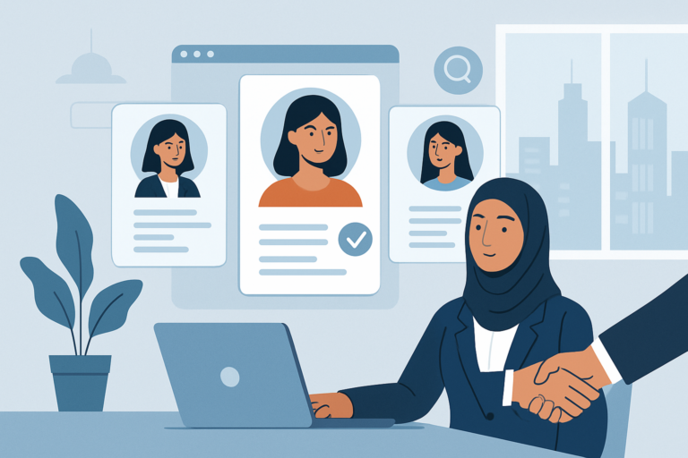 Professional receiving a job offer in a modern office
