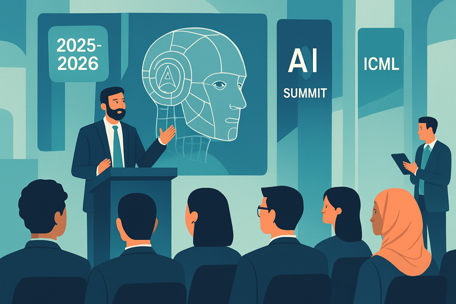 AI professionals networking at a tech community event