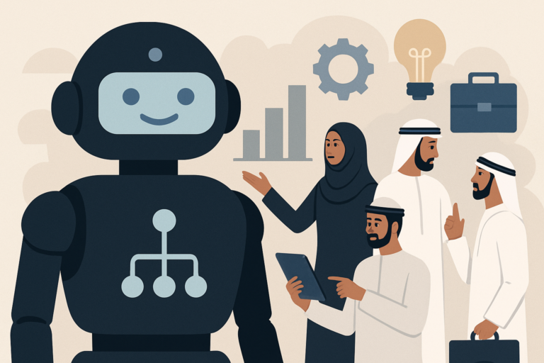 Industrial AI robot demonstrating automation in manufacturing