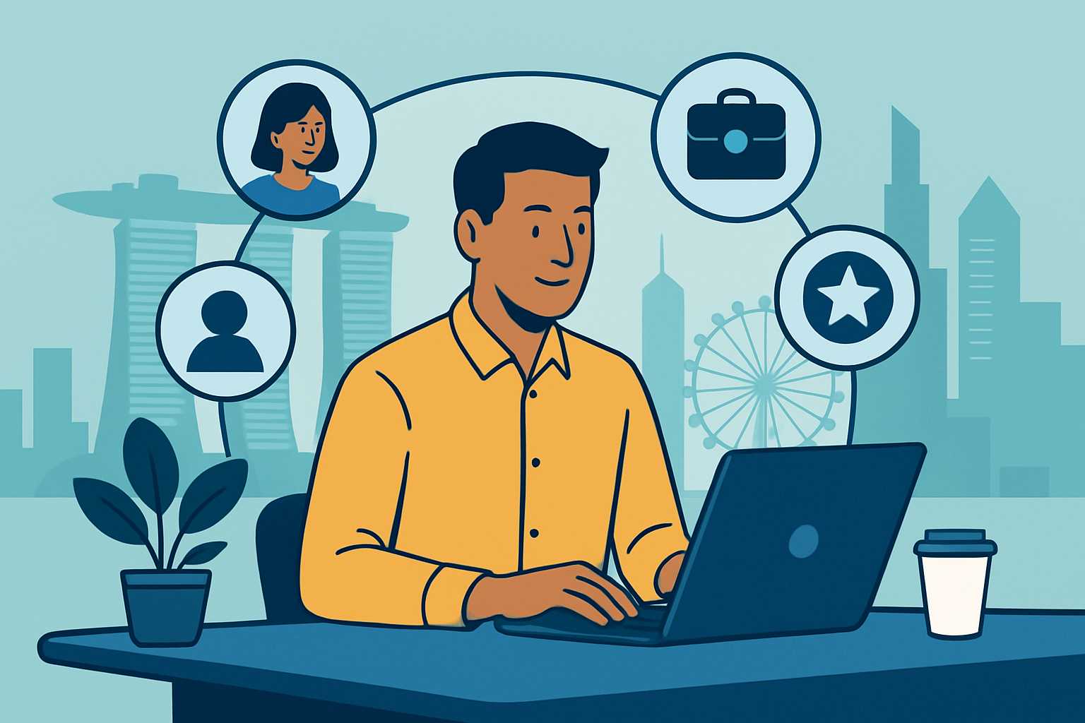 Remote AI professional working from home