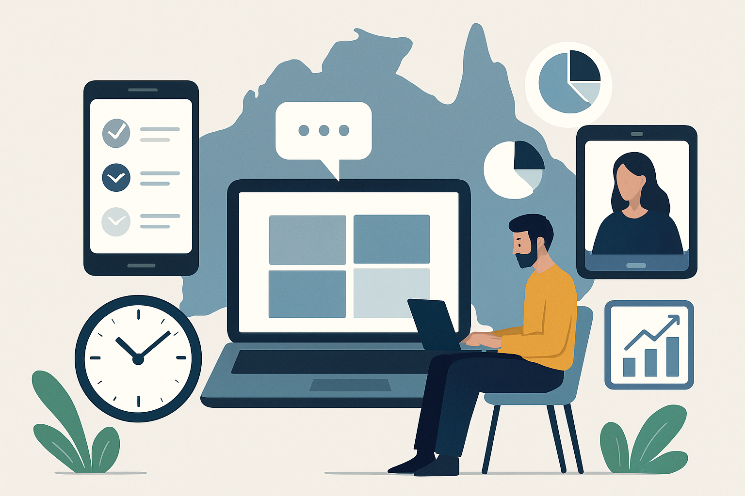 Remote AI professional working from home