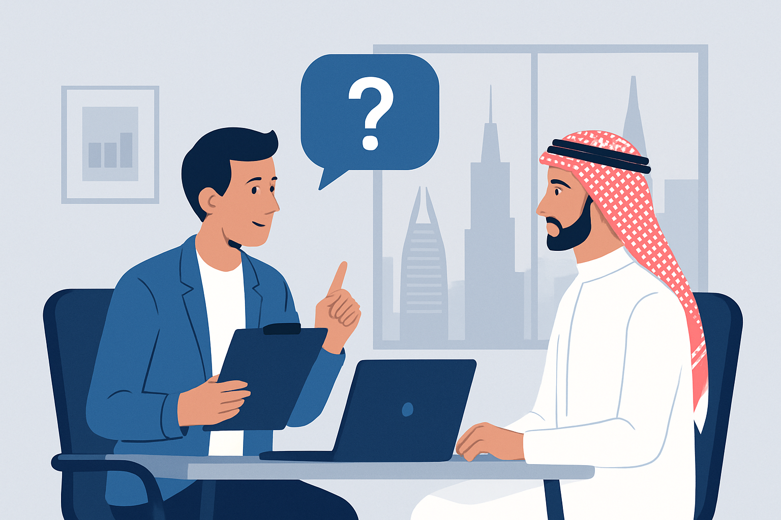 Professional receiving a job offer in a modern office