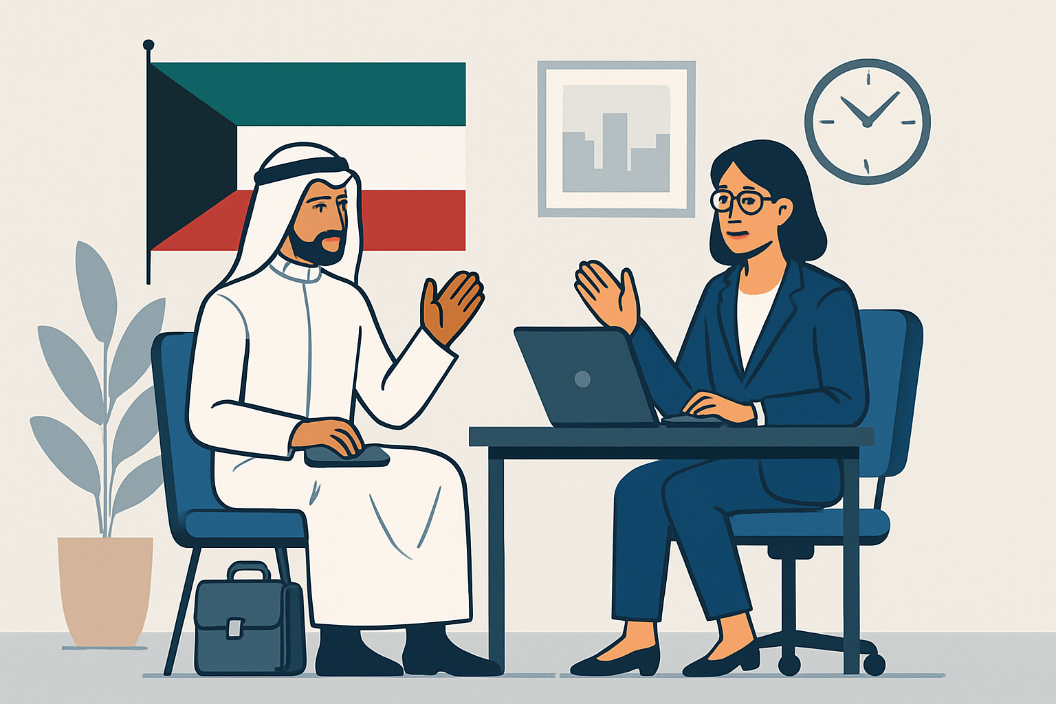 Professional receiving a job offer in a modern office