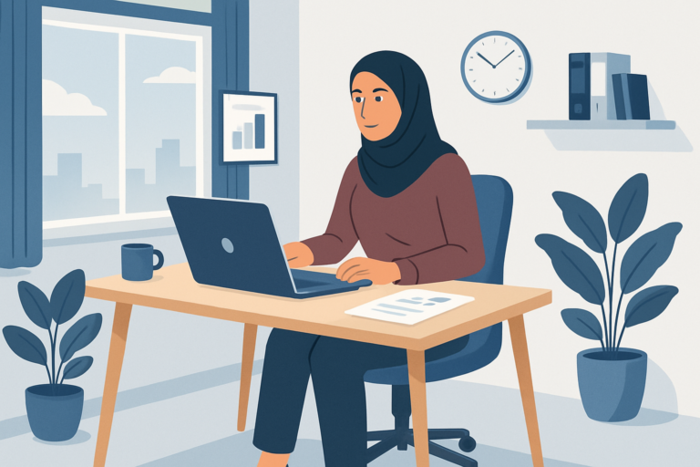 Remote AI professional working from home