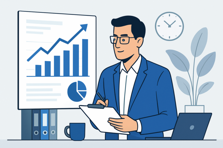Professional receiving a job offer in a modern office