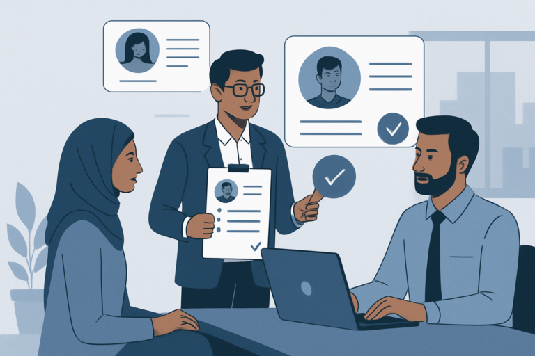 Professional receiving a job offer in a modern office