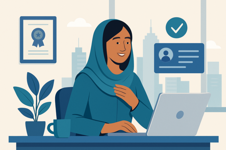 Professional receiving a job offer in a modern office