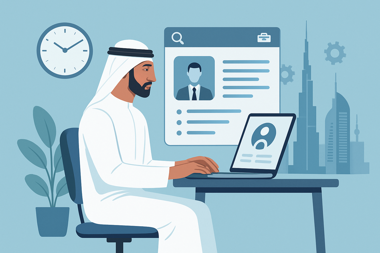 Professional receiving a job offer in a modern office