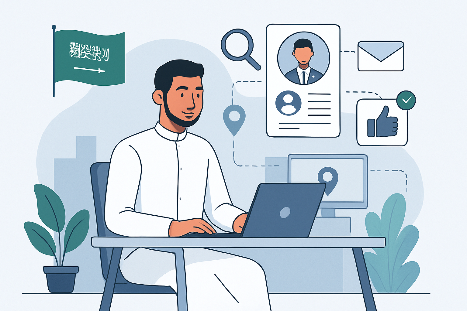 Professional receiving a job offer in a modern office