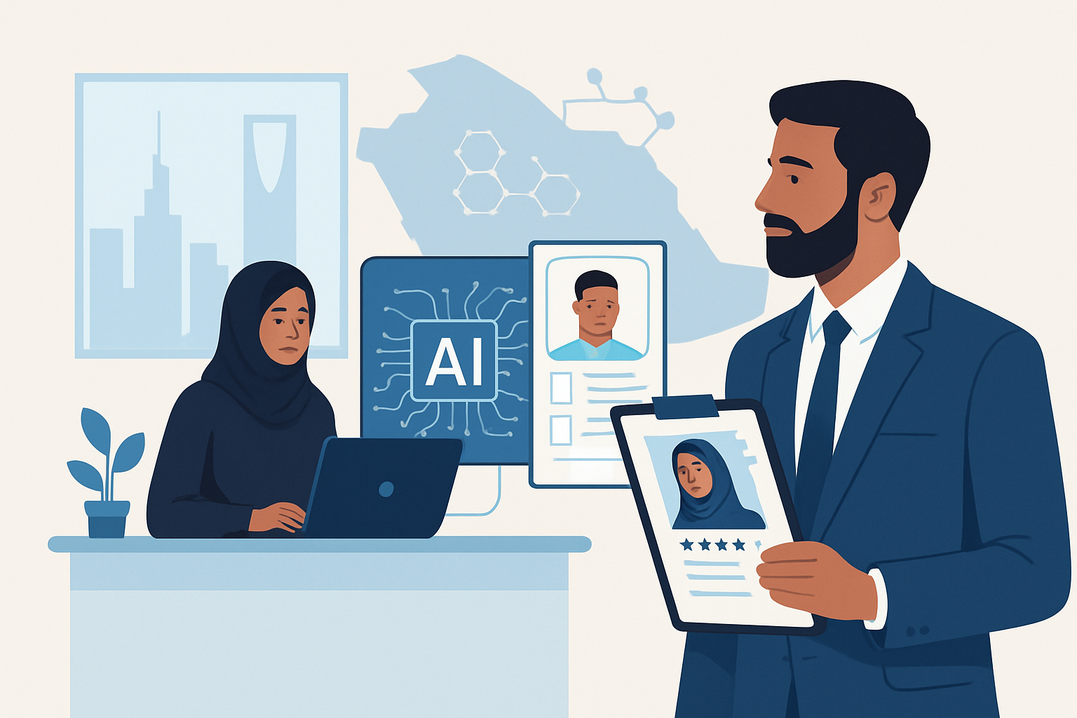 Professional receiving a job offer in a modern office
