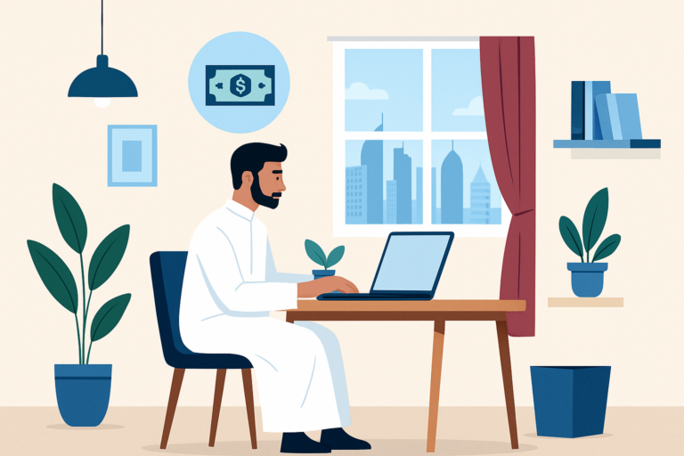 Remote AI professional working from home