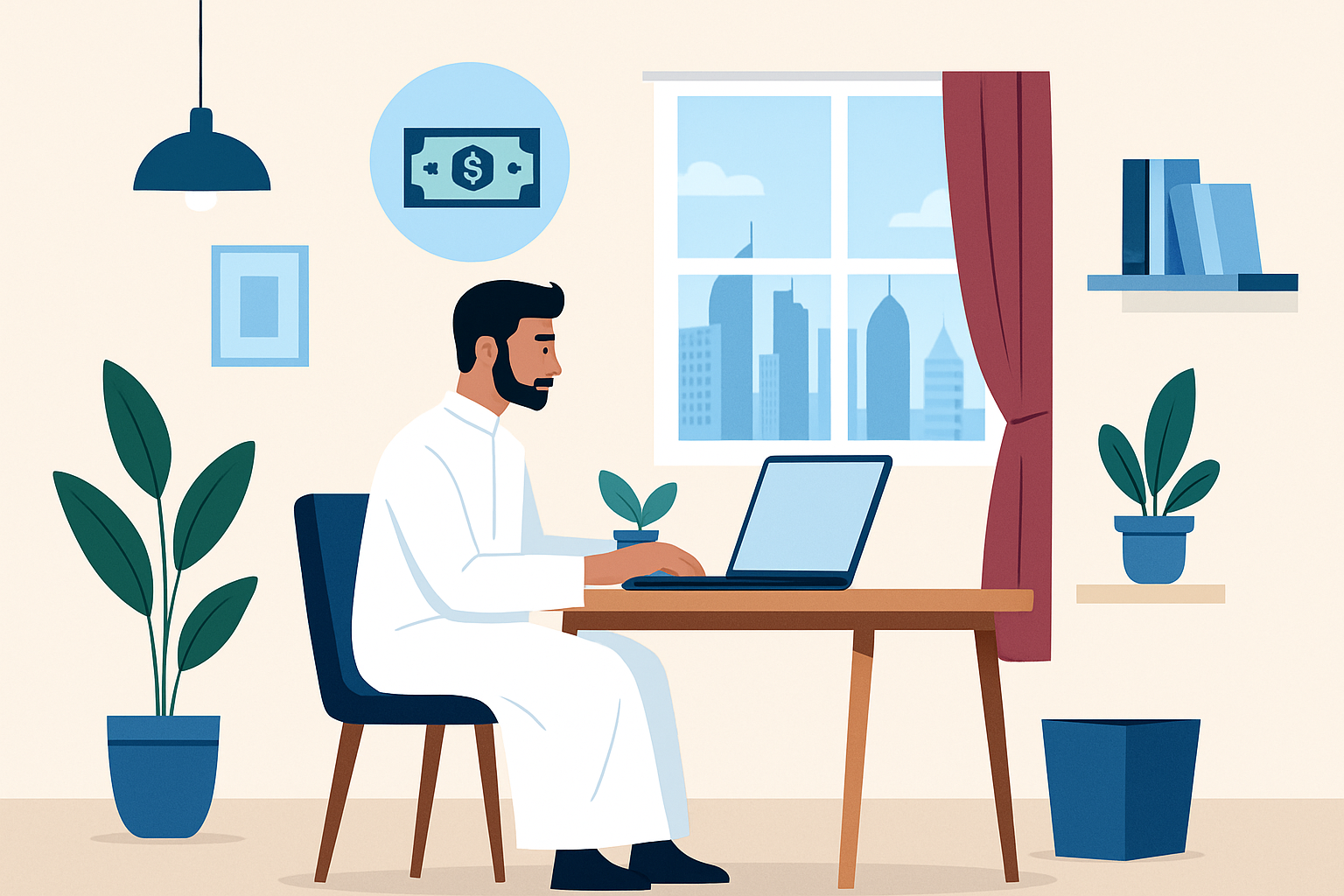 Remote AI professional working from home