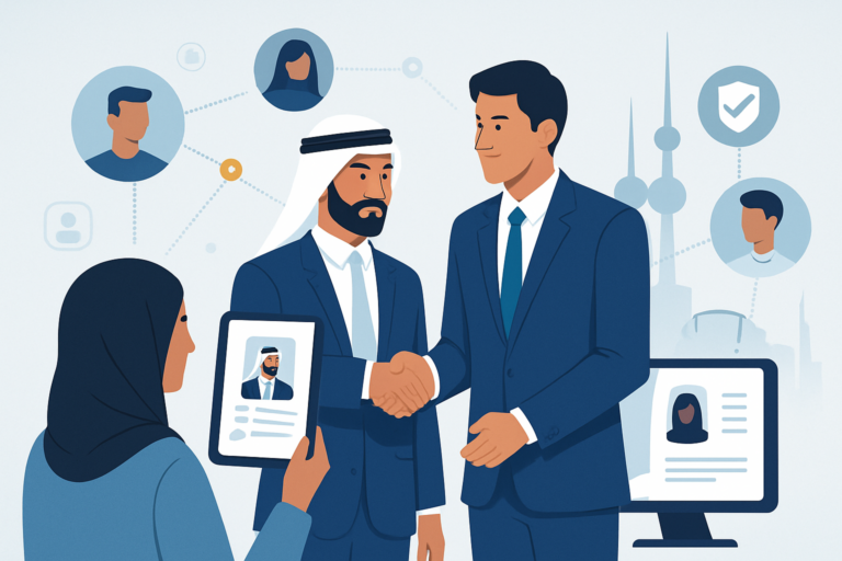 Professional receiving a job offer in a modern office