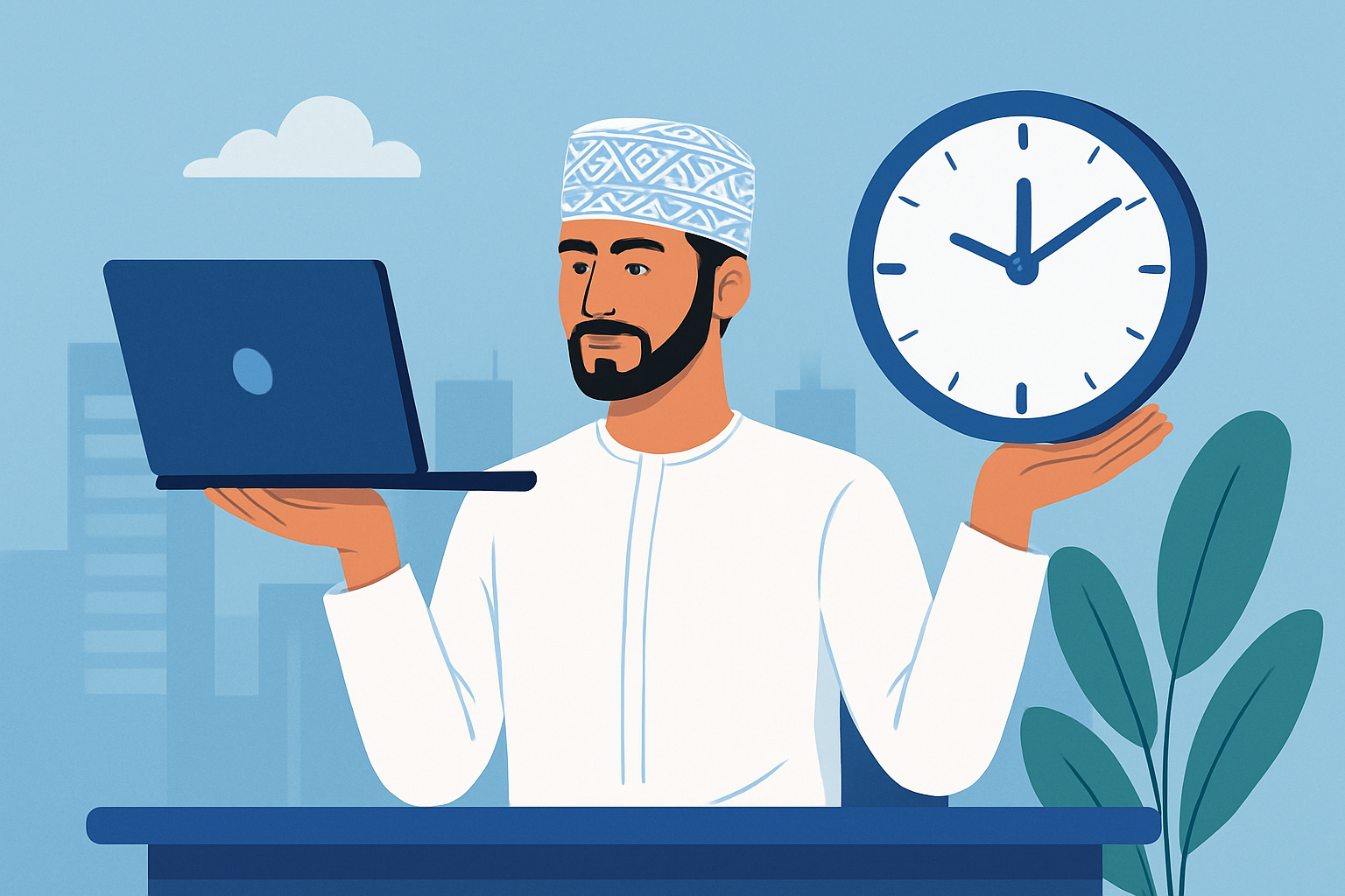 Professional maintaining work-life balance and mental wellness
