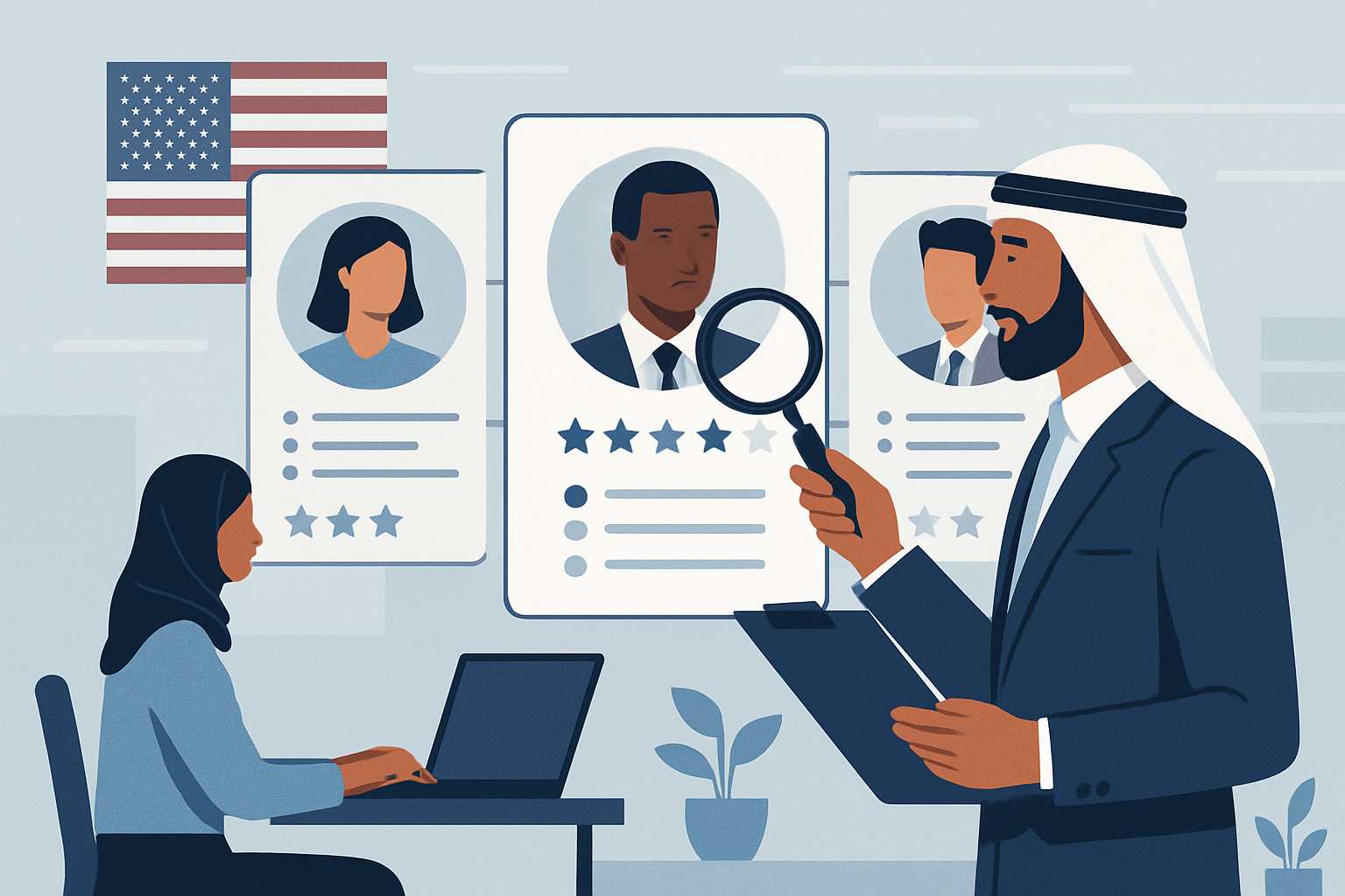 Professional receiving a job offer in a modern office