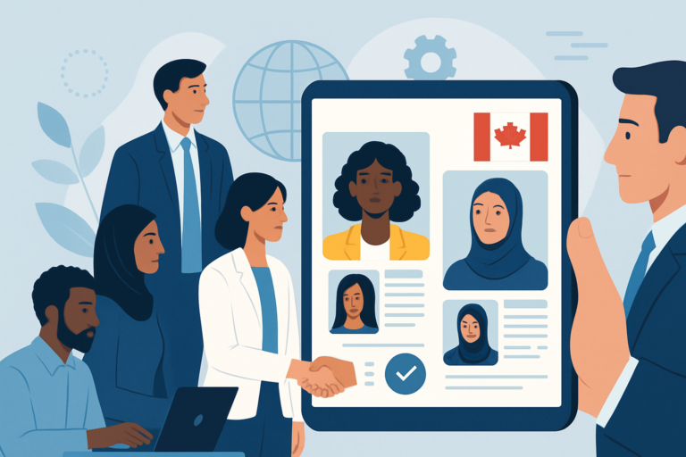Professional receiving a job offer in a modern office