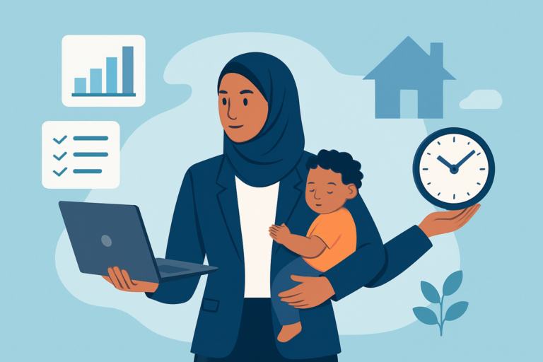 Professional maintaining work-life balance and mental wellness