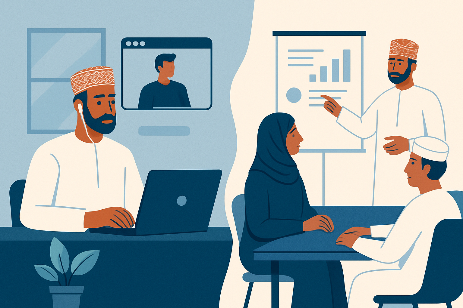 Professional learning AI skills on a laptop