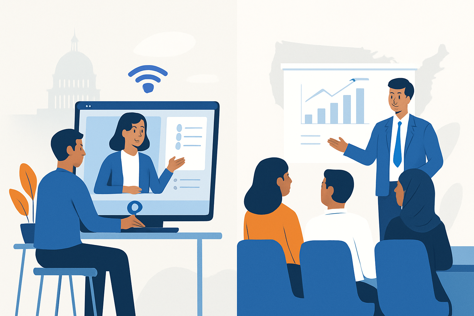 Professional learning AI skills on a laptop