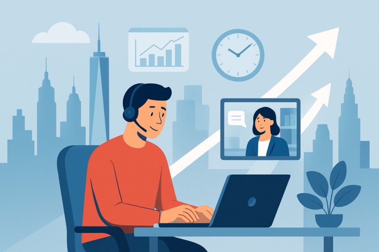 Remote AI professional working from home