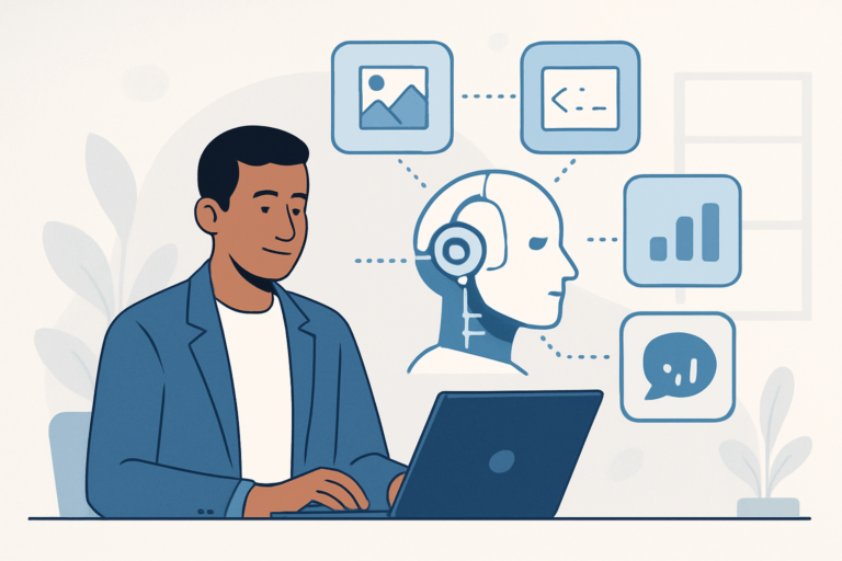 AI language model interface on a computer screen