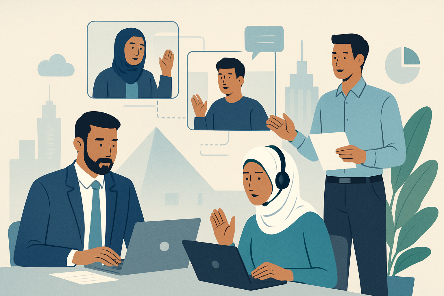 Remote AI professional working from home