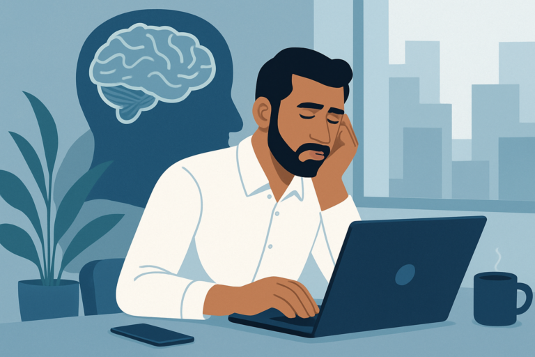 Remote AI professional working from home