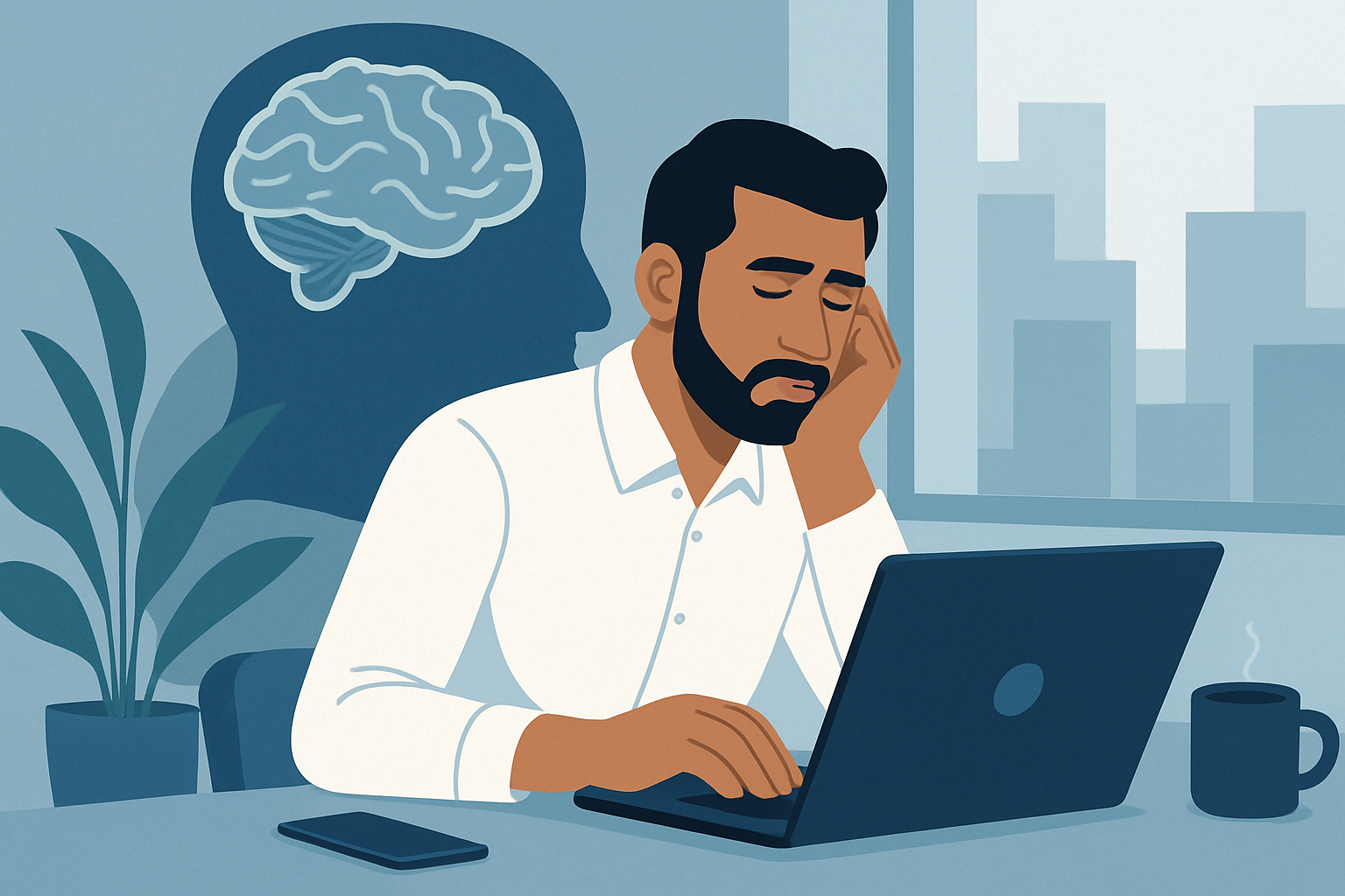 Remote AI professional working from home