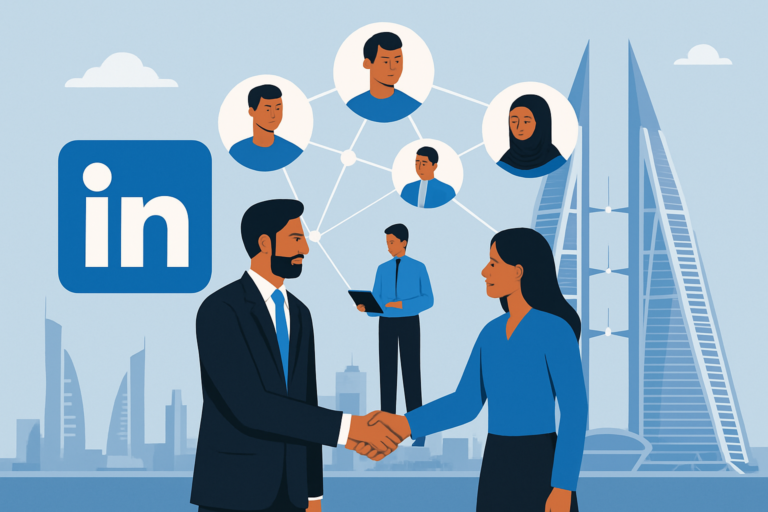 Professionals networking at an AI technology event