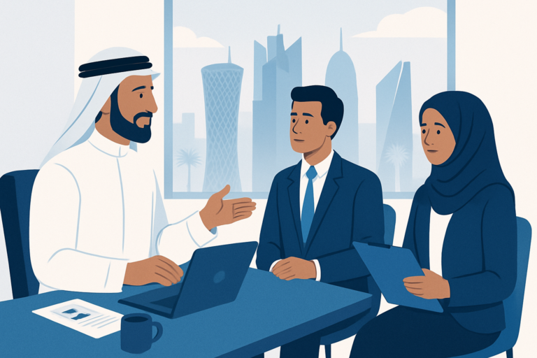 Professional receiving a job offer in a modern office