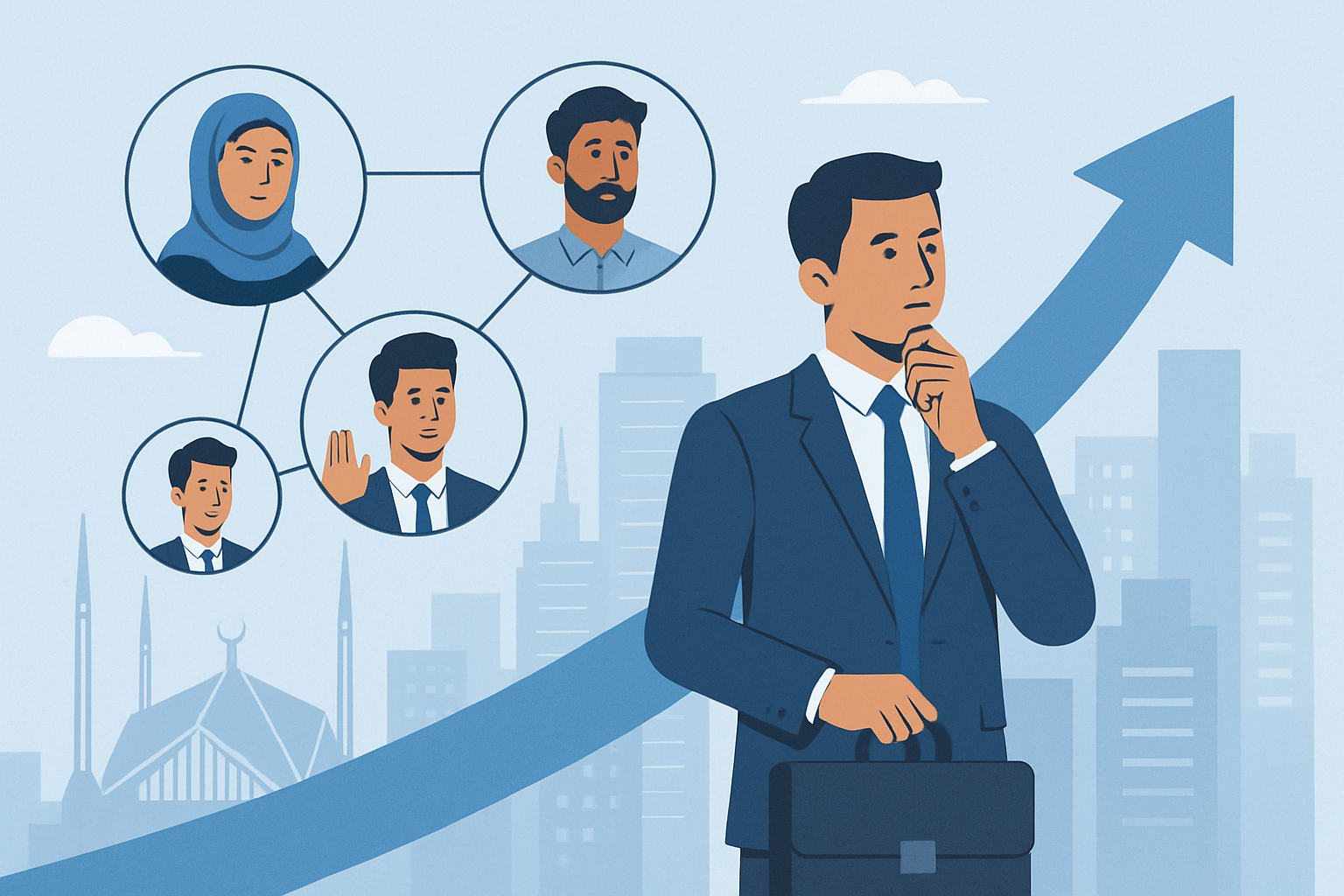Professionals networking at an AI technology event