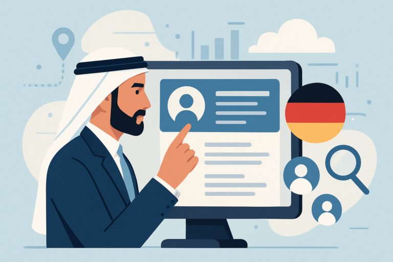 HR recruiter reviewing AI talent profiles