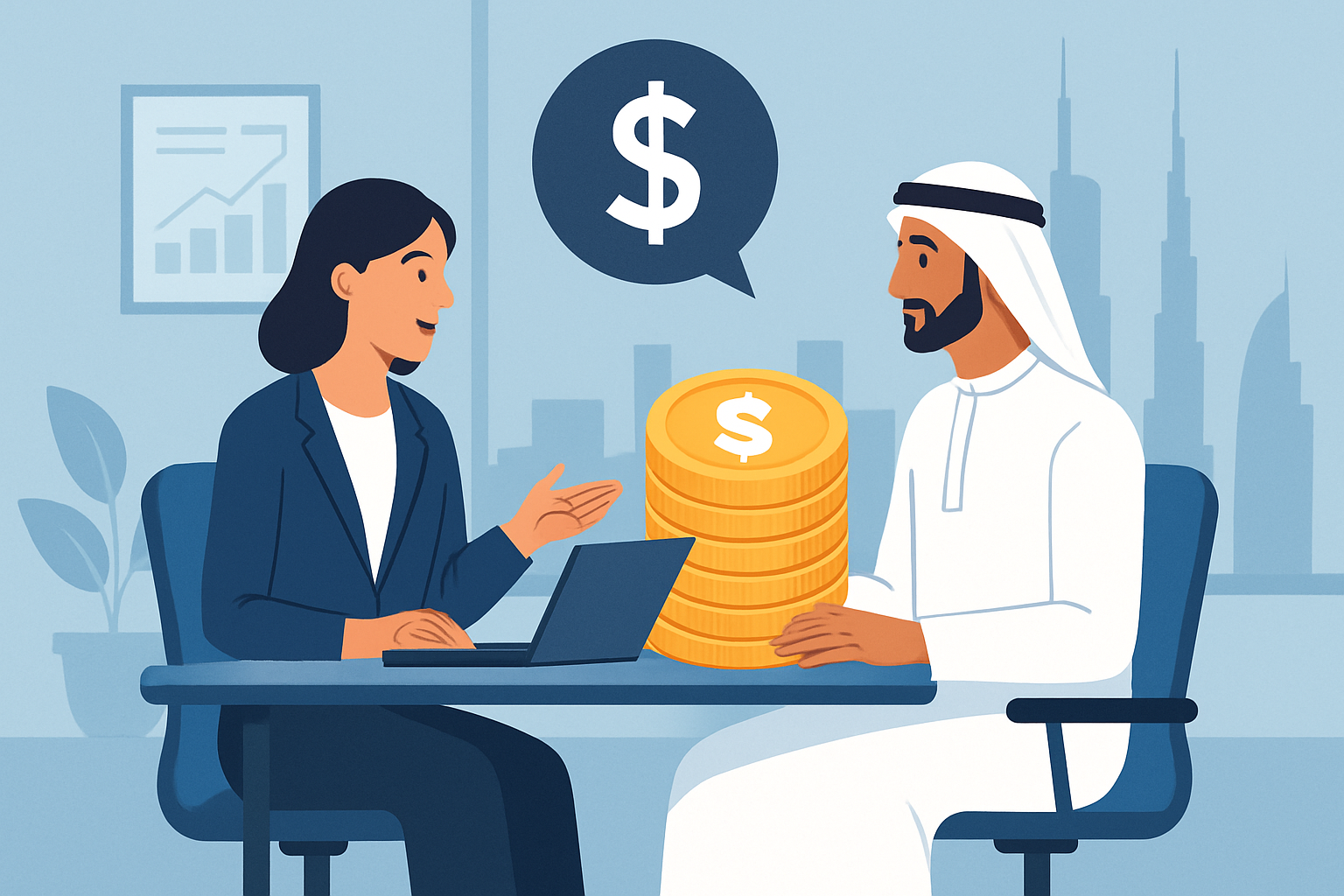 Professional receiving a job offer in a modern office