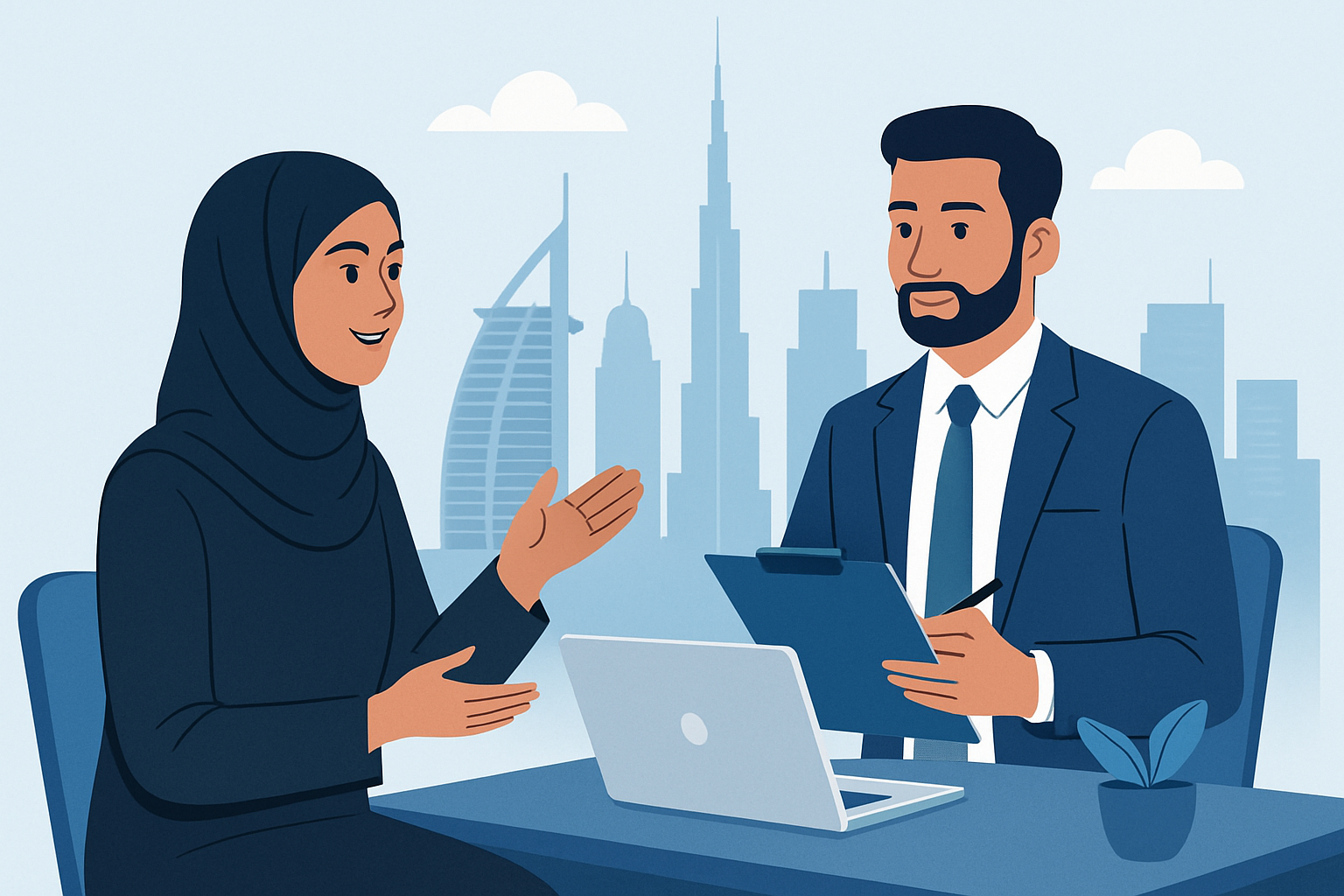 Professional receiving a job offer in a modern office